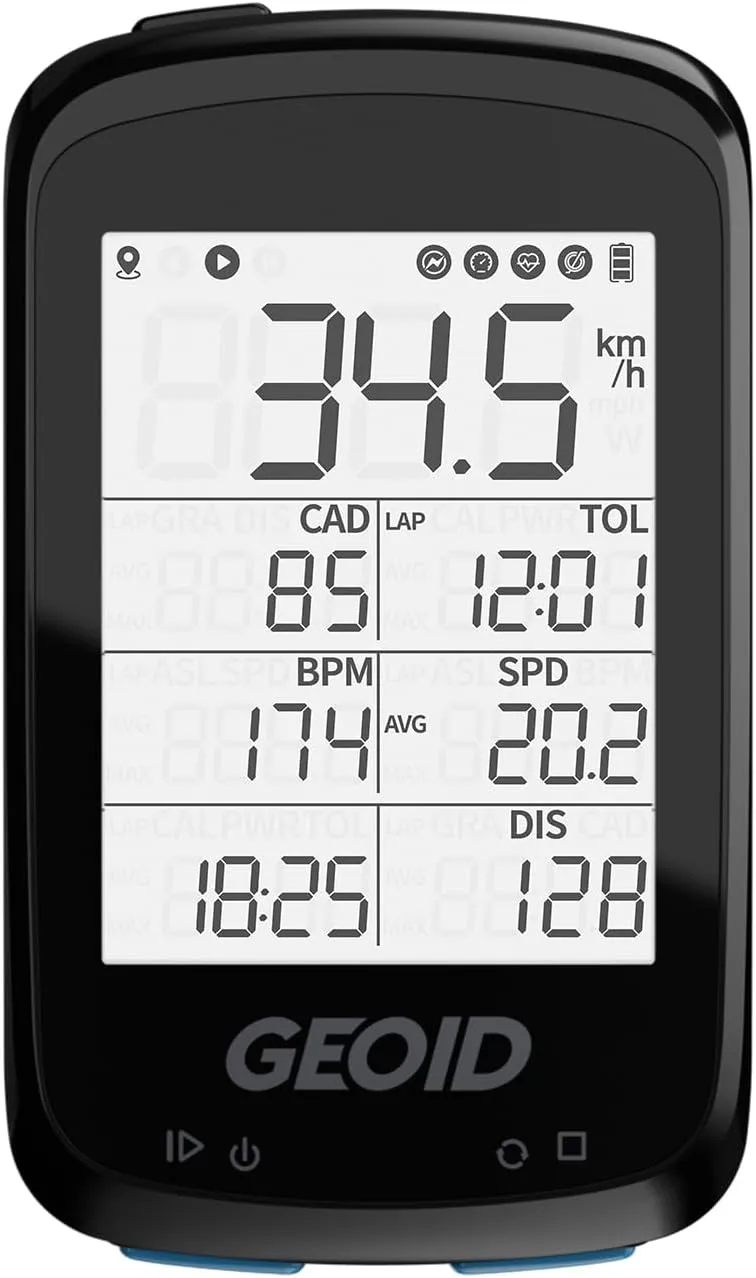 CC500 Bike Computer GPS, Wireless Bike Speedometer, ANT  Bluetooth 2.5 Inch Bicycle Computer,IPX6 Waterproof Cycling Computer with Auto Backlight