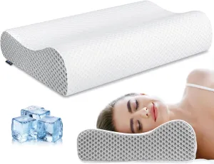 Cervical Neck Pillow, Contour Memory Foam Pillows Neck Pillow for Sleeping, Ergonomic Pillow for Side Back Stomach Sleeper, Neck and Shoulder Pain
