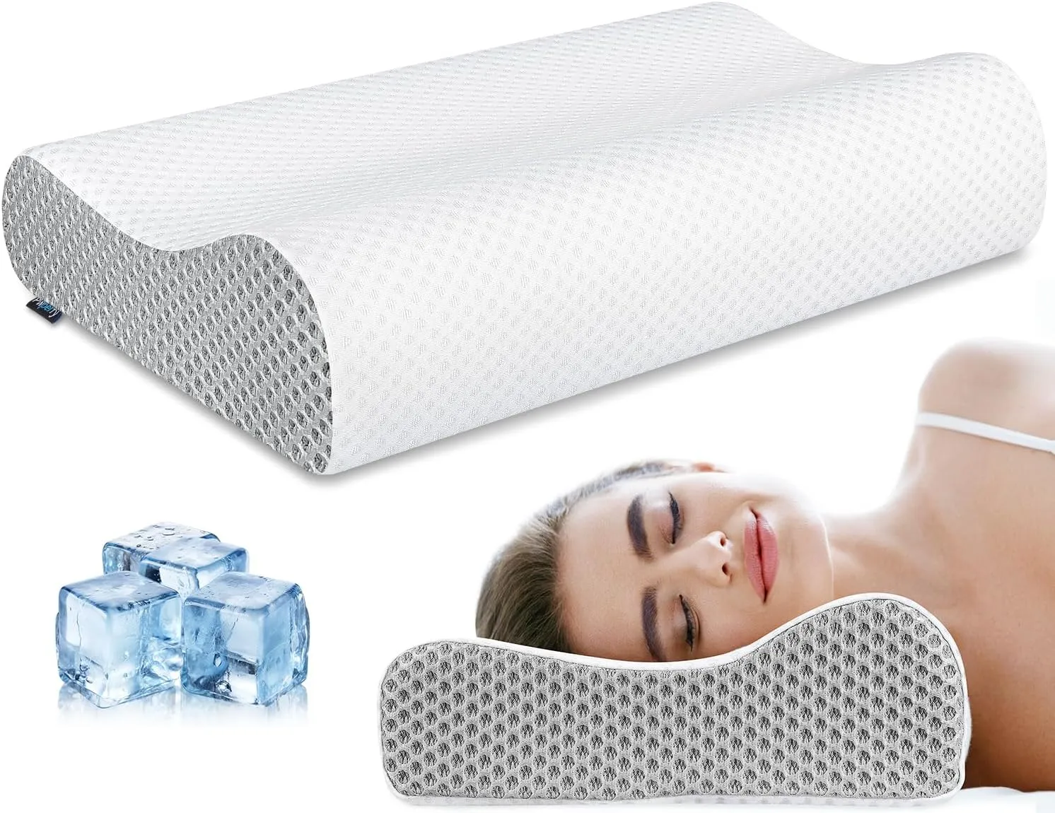 Cervical Neck Pillow, Contour Memory Foam Pillows Neck Pillow for Sleeping, Ergonomic Pillow for Side Back Stomach Sleeper, Neck and Shoulder Pain