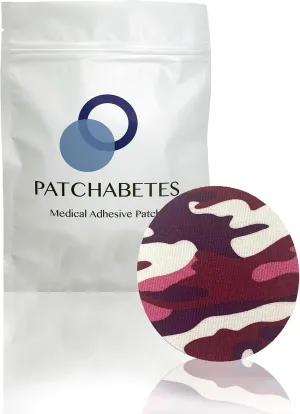 Cgm Adhesive Patches, 20 Count, Waterproof Patch for Medtronic, Freestyle Libre & More (Pink Camo)