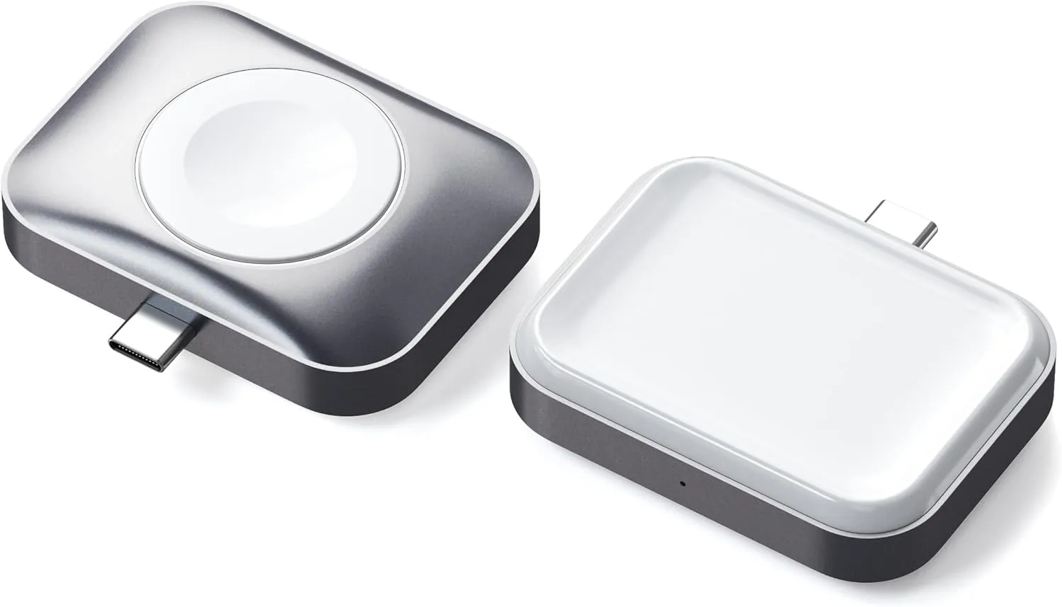 Chargeur USB-C Satechi Dual Sided Pour AirPods/Apple Watch (Gris)