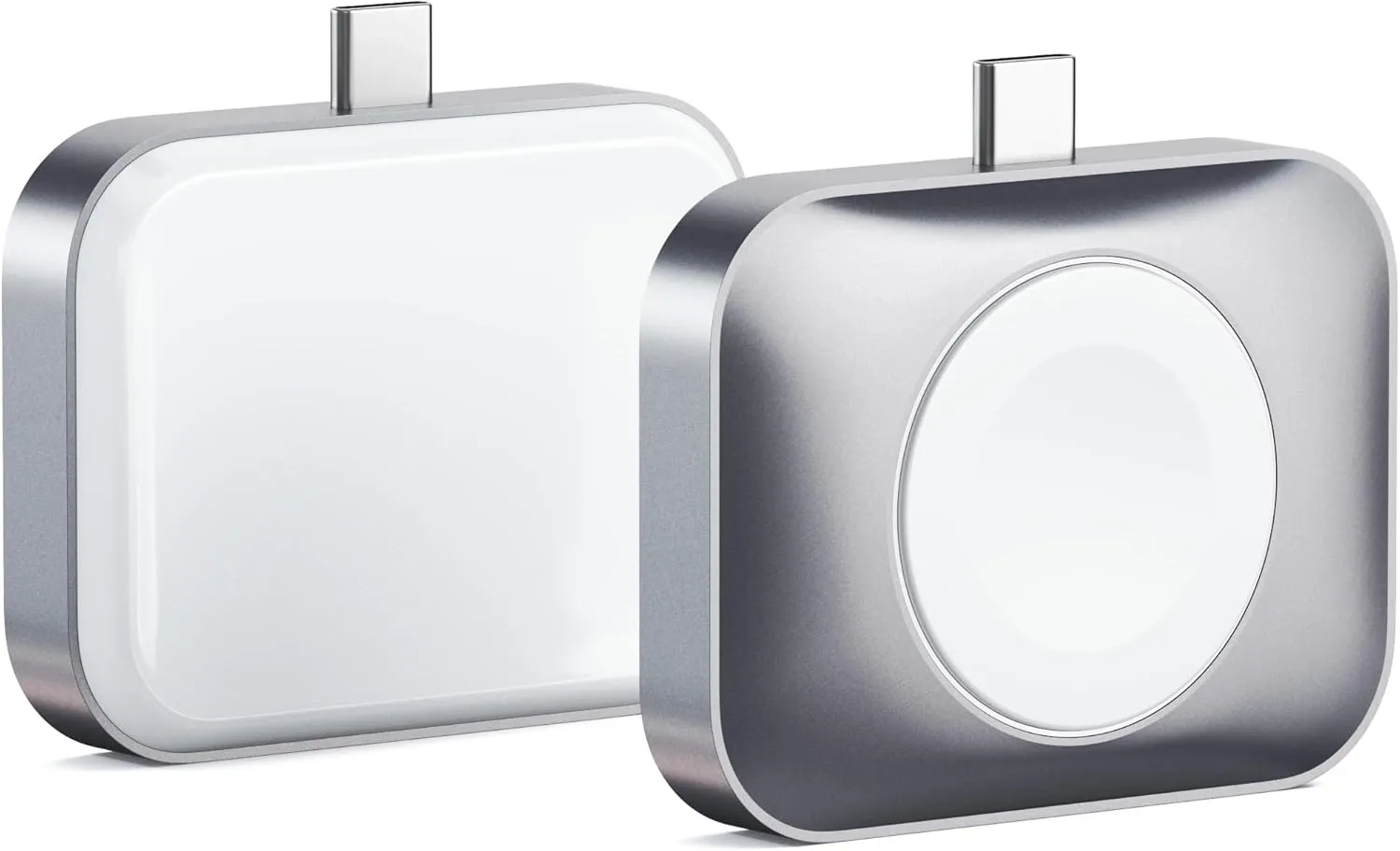 Chargeur USB-C Satechi Dual Sided Pour AirPods/Apple Watch (Gris)