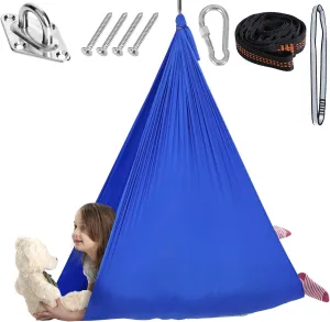 Chihee Sensory Swing Therapy Swing Hammock Indoor Outdoor for Kids, Hardware Included, Soft Breathable Nylon Cuddle Swing Joy Hammock for Child Adult with Autism, ADHD, Aspergers, Sensory Integration