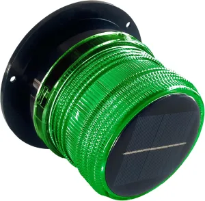 Cloud Fire Solar Strobe Light for Boat Yacht, Led Anchor Light Magnetic Powered Navigation Lamp, IP65 Waterproof & Dustproof, Solar Warning Beacon Light,3 Modes (Flashing, Strobe, Steady), Green