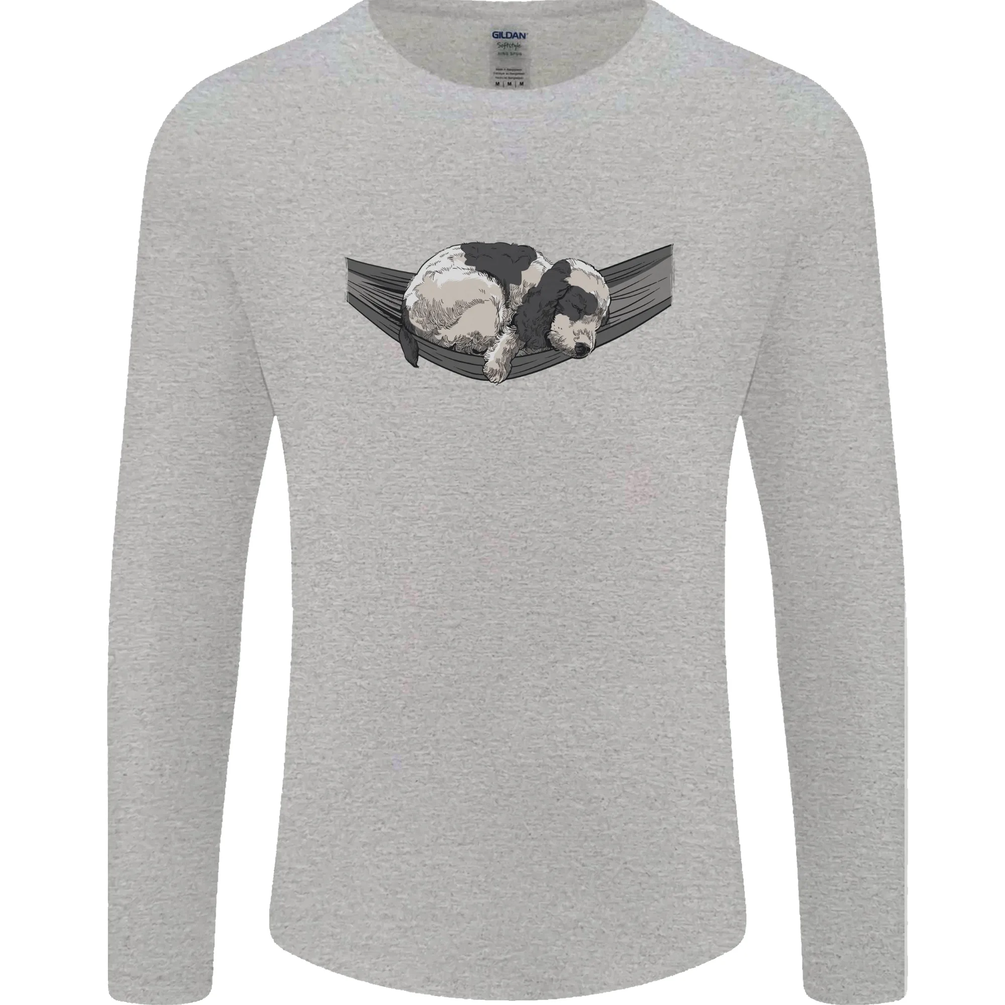 Cocker Spaniel on a Hammock Dog Mens Long Sleeve T-Shirt