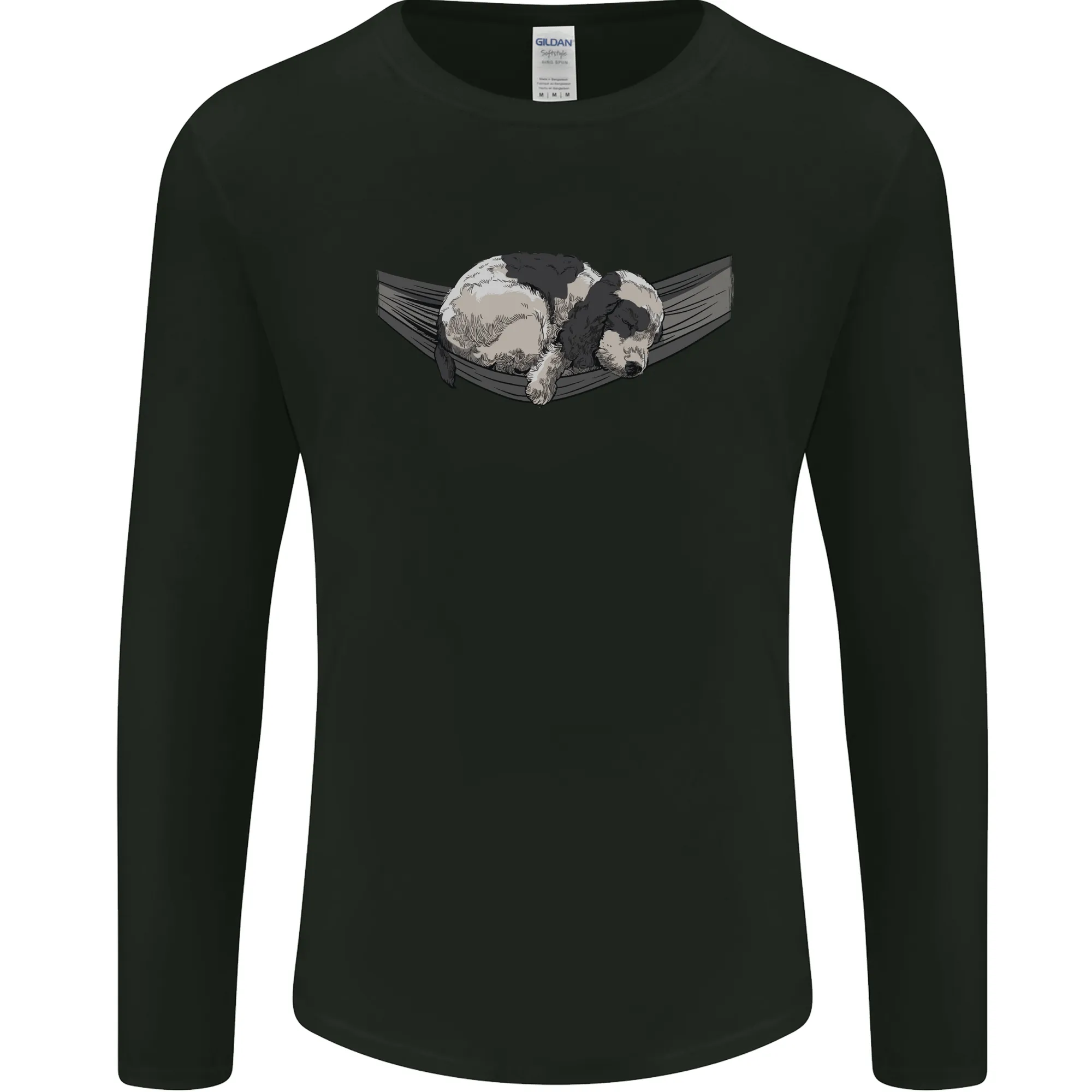 Cocker Spaniel on a Hammock Dog Mens Long Sleeve T-Shirt