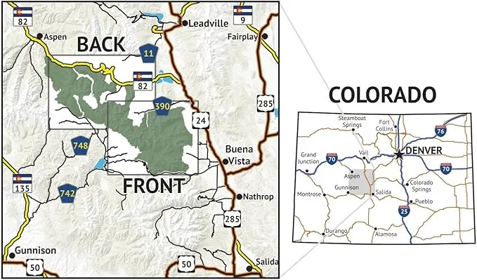 Collegiate Peaks Wilderness - Colorado Topographic Hiking Map (2018)