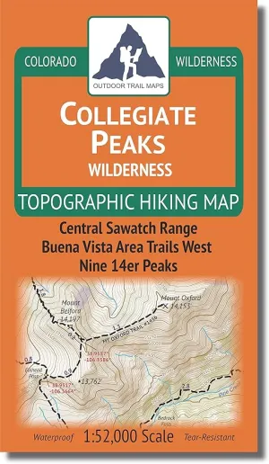 Collegiate Peaks Wilderness - Colorado Topographic Hiking Map (2018)