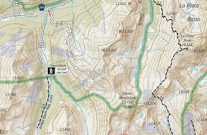 Collegiate Peaks Wilderness - Colorado Topographic Hiking Map (2018)