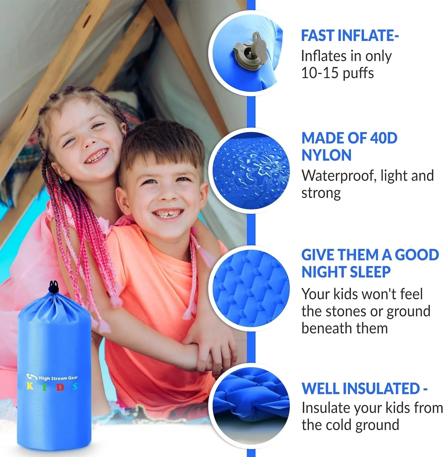Compact and Durable Kid's Camping Sleeping Pad: Stay Warm & Comfy