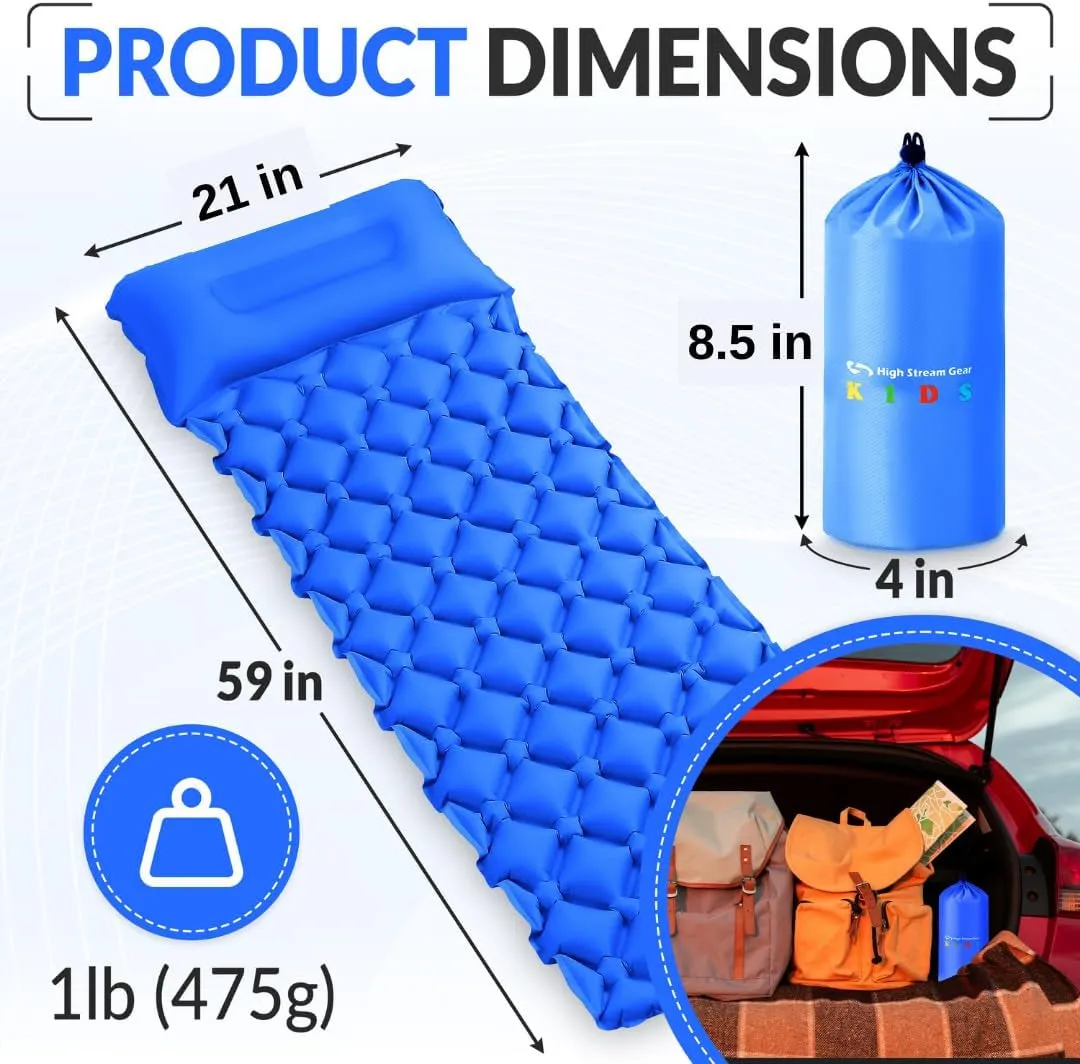 Compact and Durable Kid's Camping Sleeping Pad: Stay Warm & Comfy