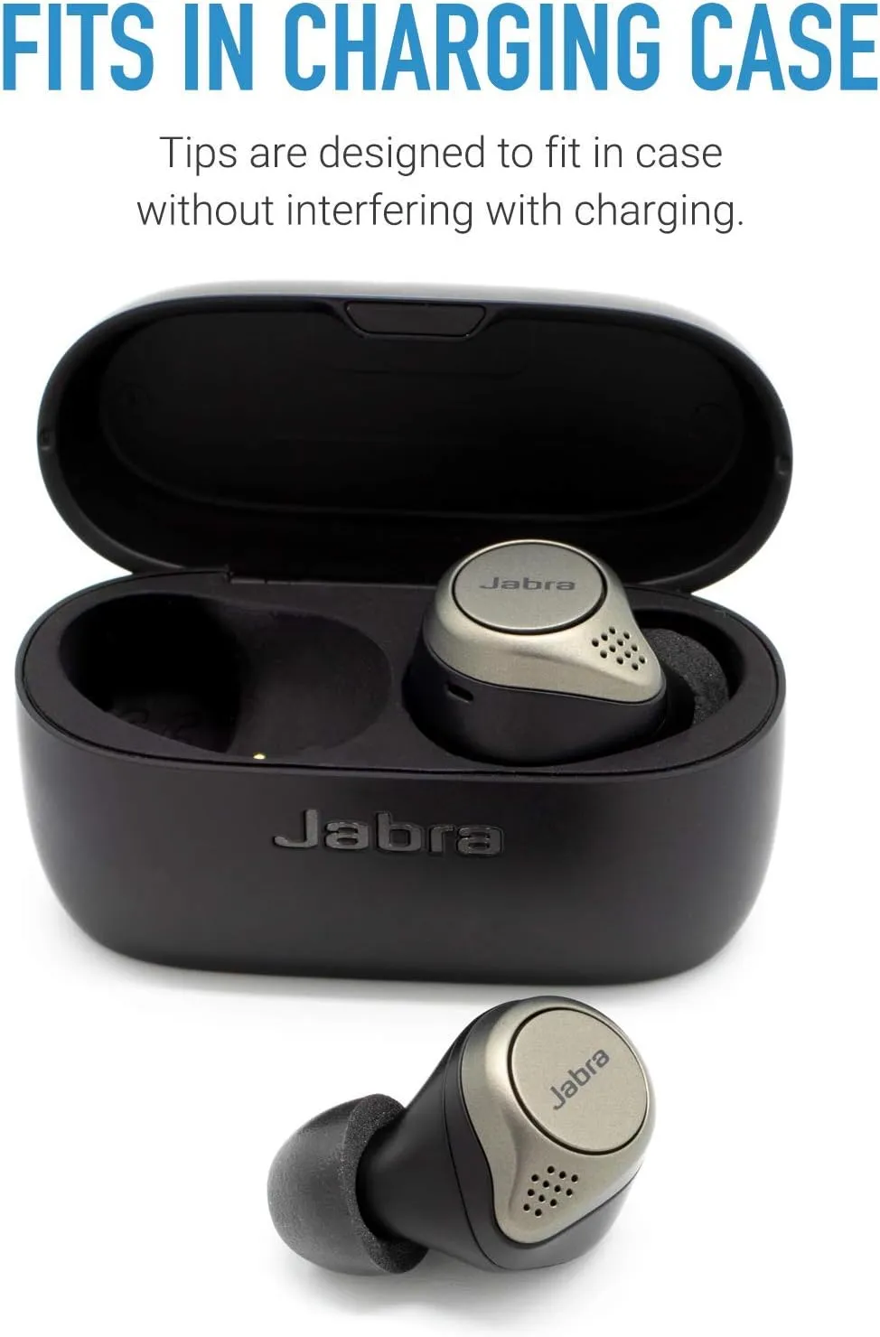 Comply TW-170-A | Memory Foam Replacement Earbud Tips for Bowers & Wilkins, Jabra, SteelSeries, TOZO, Soundcore | Ultimate Comfort, Secure Fit, Superior Noise Isolation | Black (S/M/L) (3 Pairs)