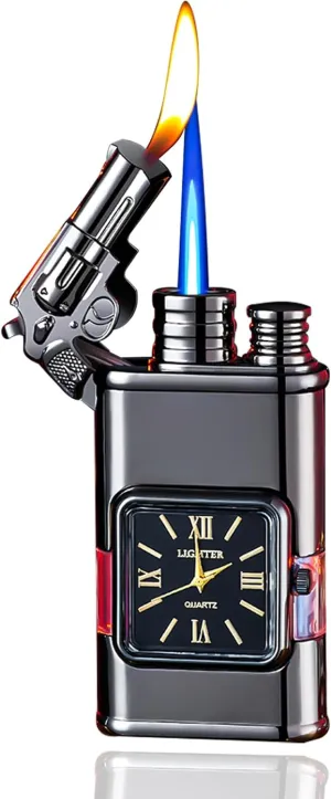 Cool Torch Lighters Butane Refillable, Novelty Windproof Jet Torch Lighter, Unique Lighters for Men Gift(NO Butane Fuel) (#04)