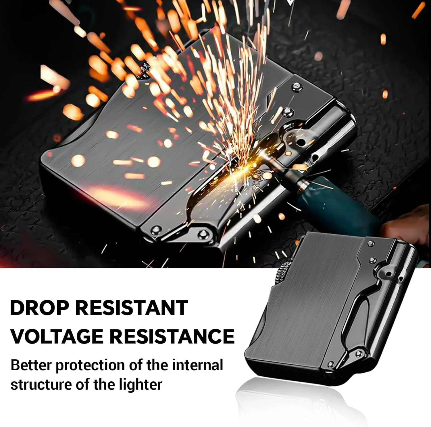 Cool Torch Metal Lighters, Novelty Windproof Jet Funny Lighter, Unique Lighters for Men Gift for Grill Candles(No Butane Fuel) (#5)