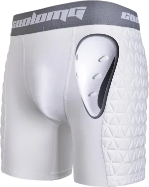 COOLOMG Mens Baseball Sliding Shorts with Athletic Cup Padded Slider Short for Baseball Softball Football Lacrosse Field Hockey
