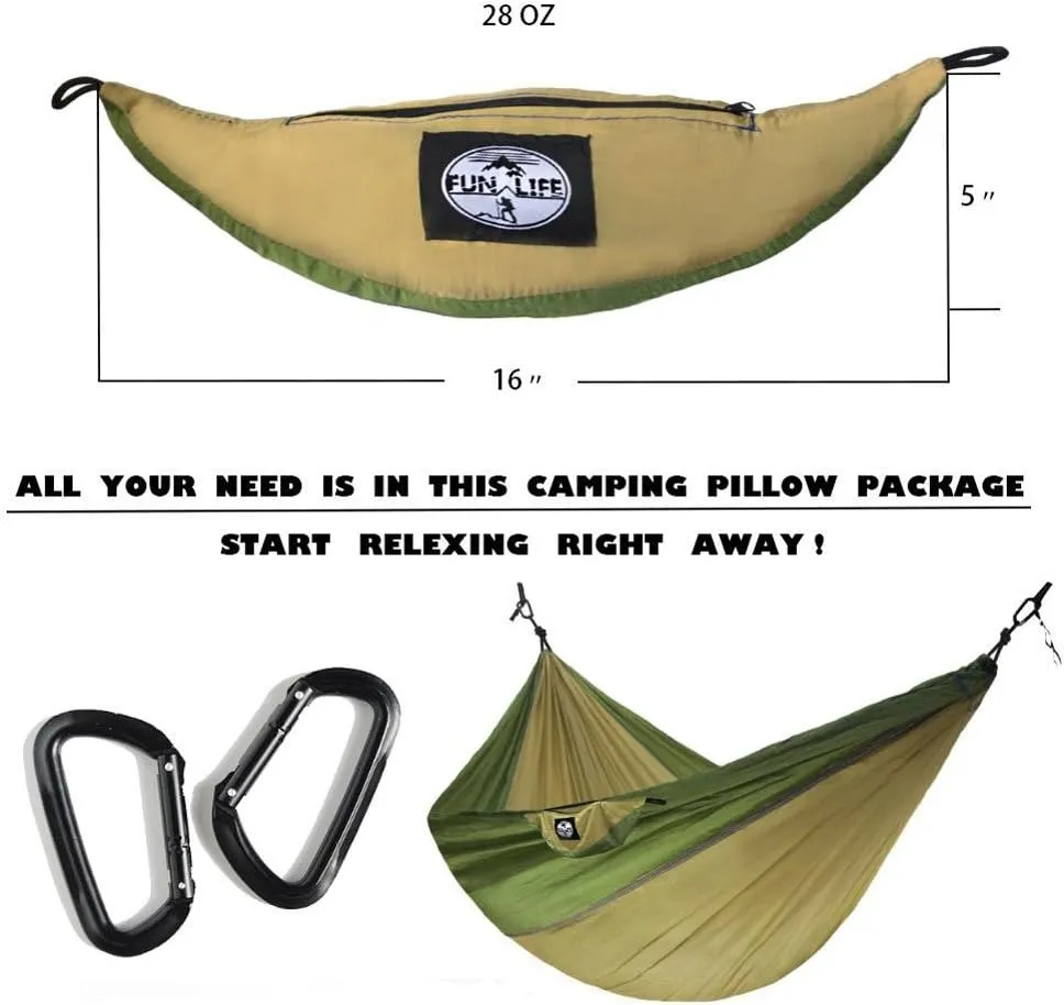 CozyMe Quick Set Up Lightweight Portable Camping Parachute Hammock Double Adult Fitting