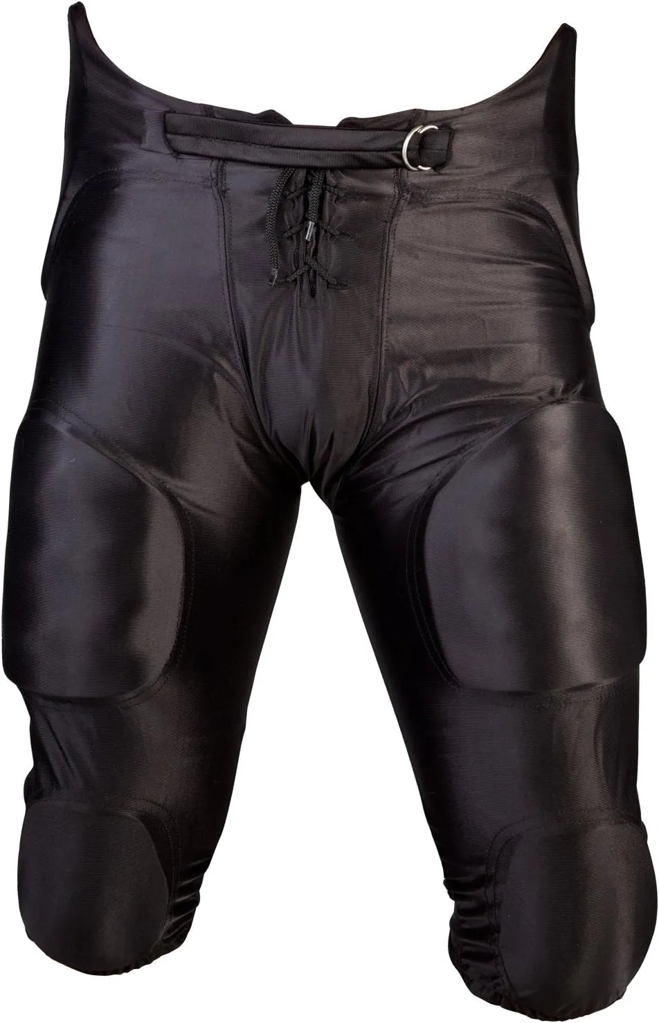 Cramer Youth Football Pants, 7-Pad Protection (Hip, Tailbone, Thigh, Knee), Black, Adjustable Strap, High-Rise Hip Padding, Designed for High-Impact