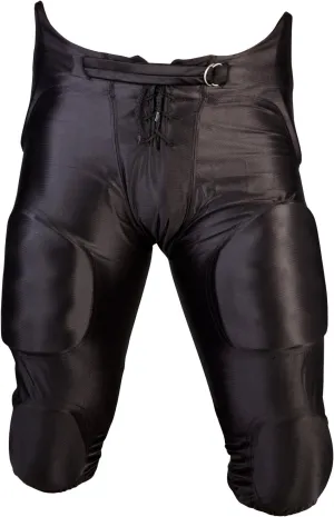 Cramer Youth Football Pants, 7-Pad Protection (Hip, Tailbone, Thigh, Knee), Black, Adjustable Strap, High-Rise Hip Padding, Designed for High-Impact
