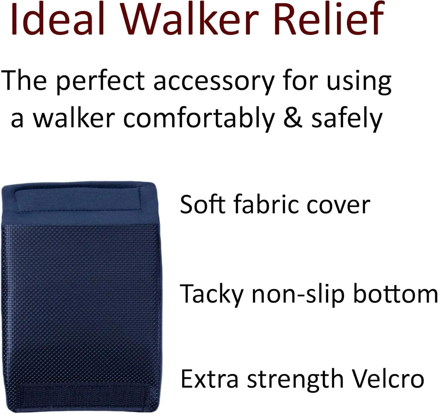 Crutcheze Walker Padded Hand Grip Covers Premium USA Designed Moisture Wicking, Comfort, Fashion, Washable - Standard Walker Handle Cushion - Mobility Aid Accessories