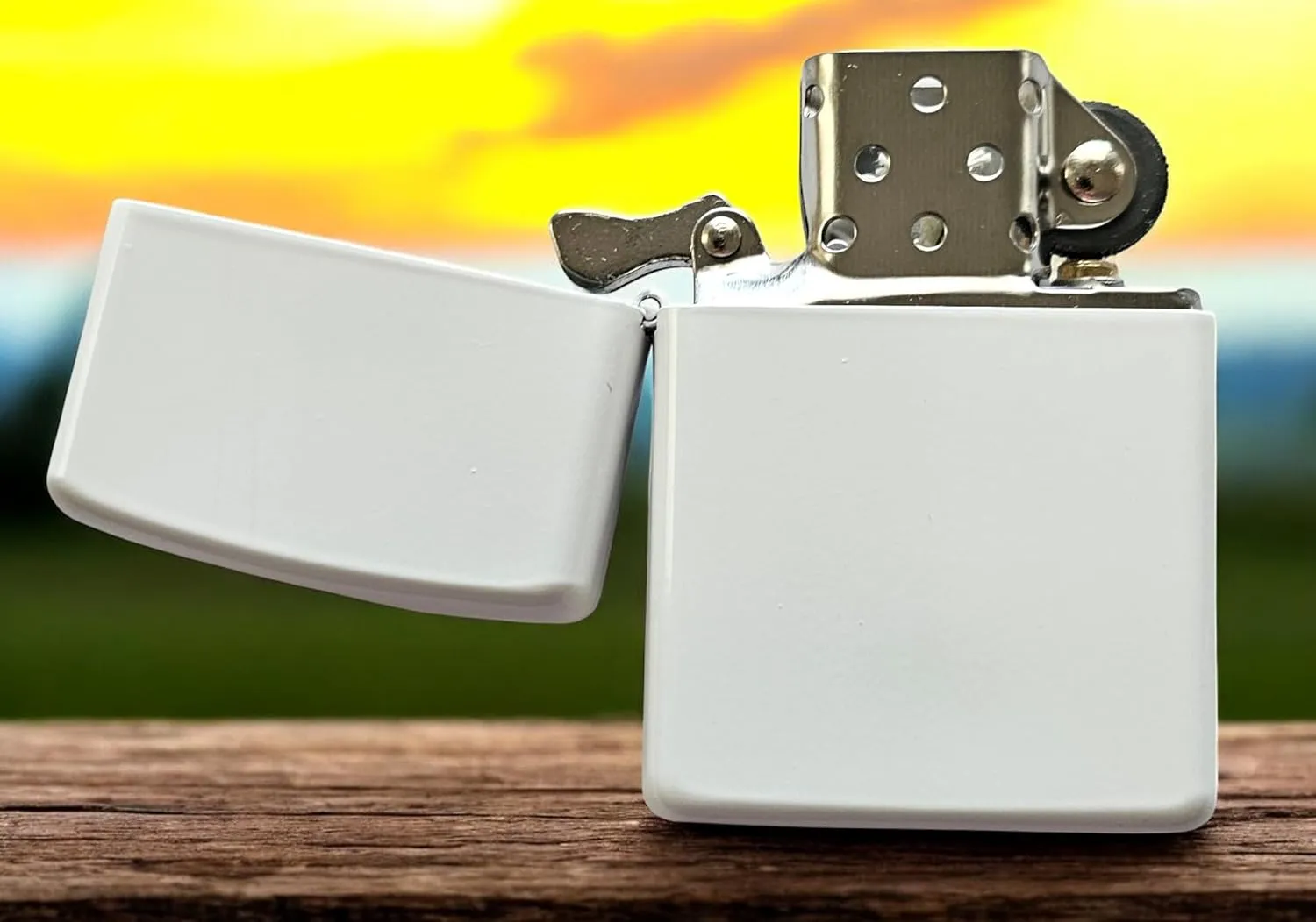 Custom Personalize This Windproof Lighter with Your Image or Logo. Customized lighters Make Great Unique Personalized Gifts for a Man or Woman. Works with Zippo Lighter Fluid. (White)