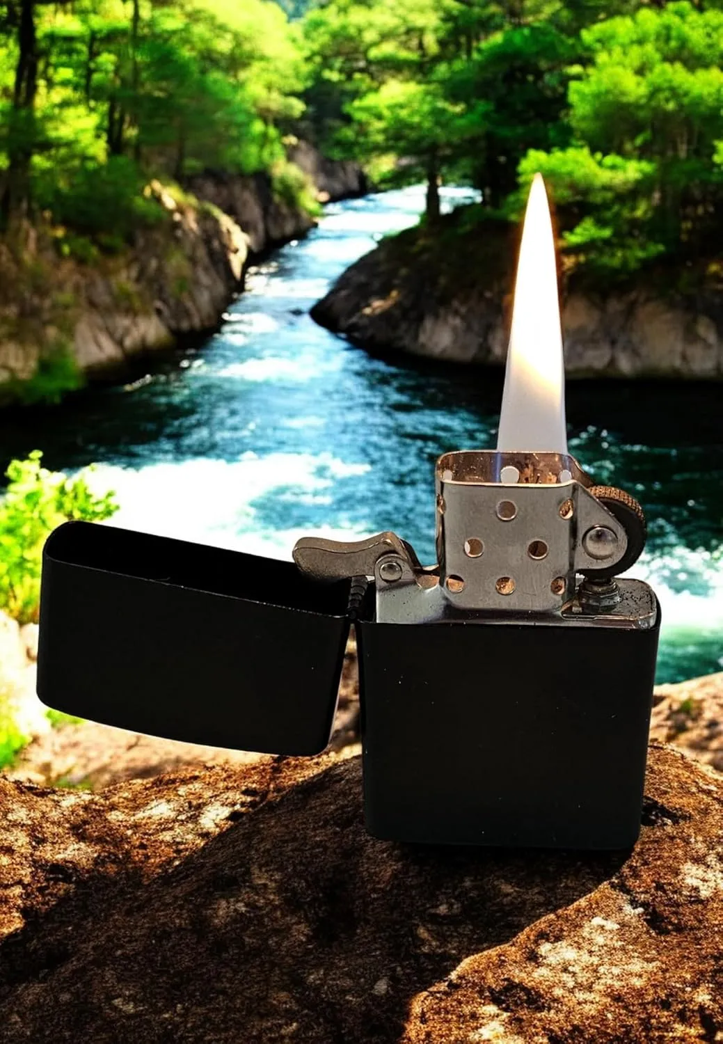 Custom Personalize This Windproof Lighter with Your Image or Logo. Customized lighters Make Great Unique Personalized Gifts for a Man or Woman. Works with Zippo Lighter Fluid. (White)