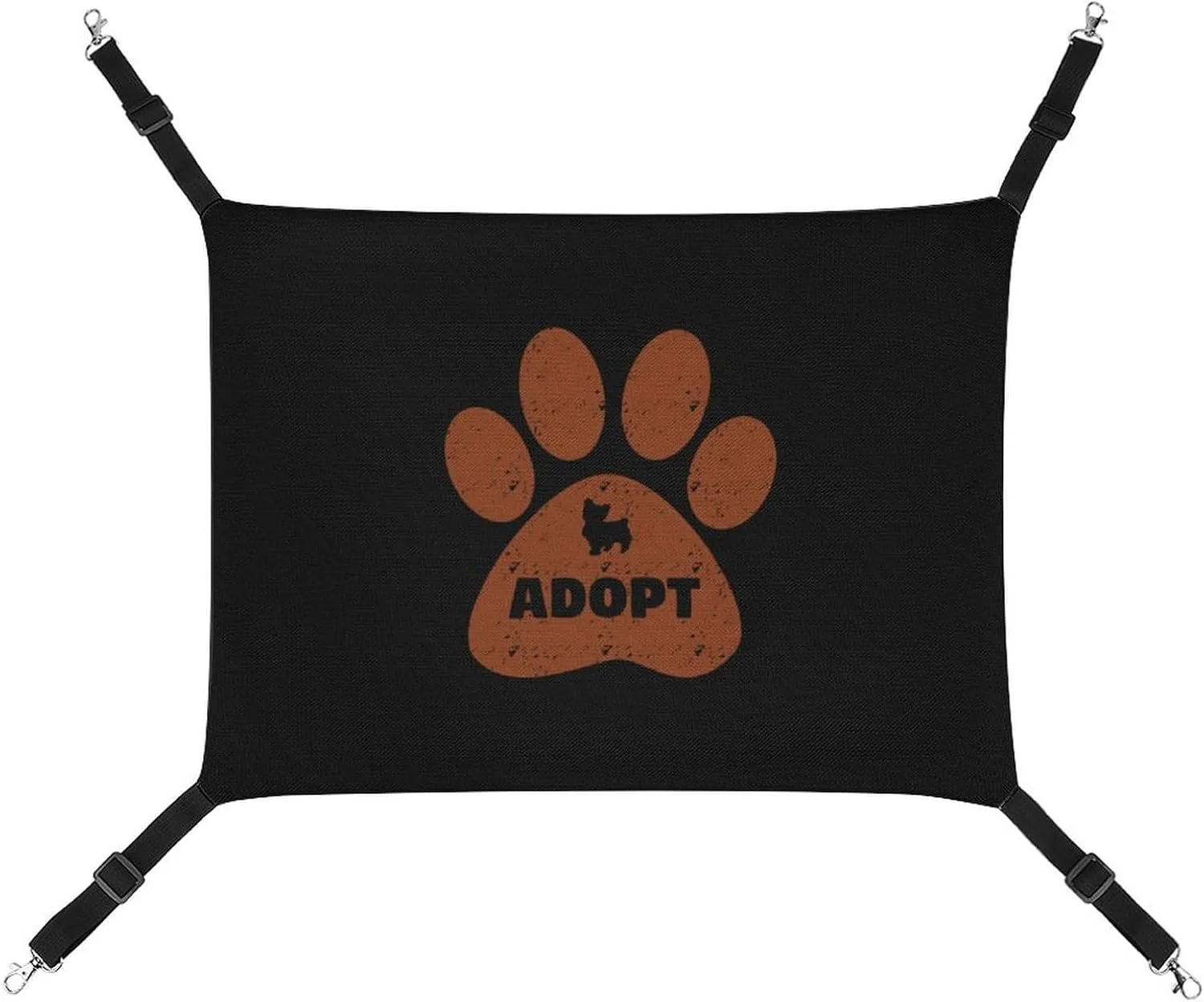 Cute Pets Paw Cat Dog Adopt Red Hanging Cat Bed Soft Breathable Pet Hammock for Cage Pet Sleeper for Kitten Ferret Puppy Rabbit