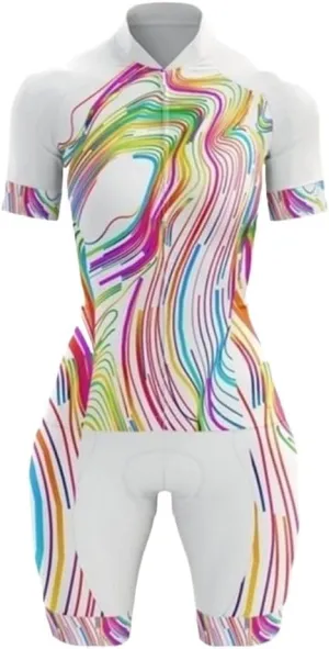 CYTSH Triathlon Women's Cycling Sets Jumpsuit Short Sleeve Bicycle Jersey Pro Suit GEL Pad Short Sleeve Tights Running