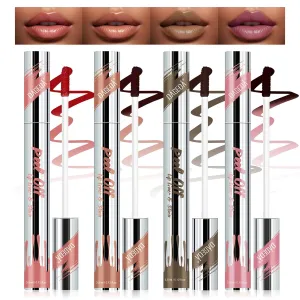 DAGEDA 4 Colors Peel Off Lip Liner, Peel Off Lip Stain Set Tattoo Lip Liner with Tweezer,Waterproof, Long Lasting Lip Stain, Highly Pigmented Matte Finish Lip Tint Stain