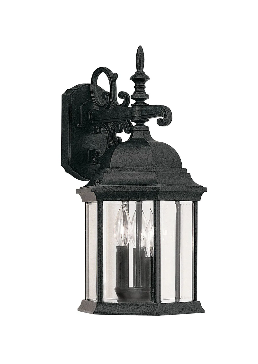 Devonshire Three Light Wall Lantern in Black