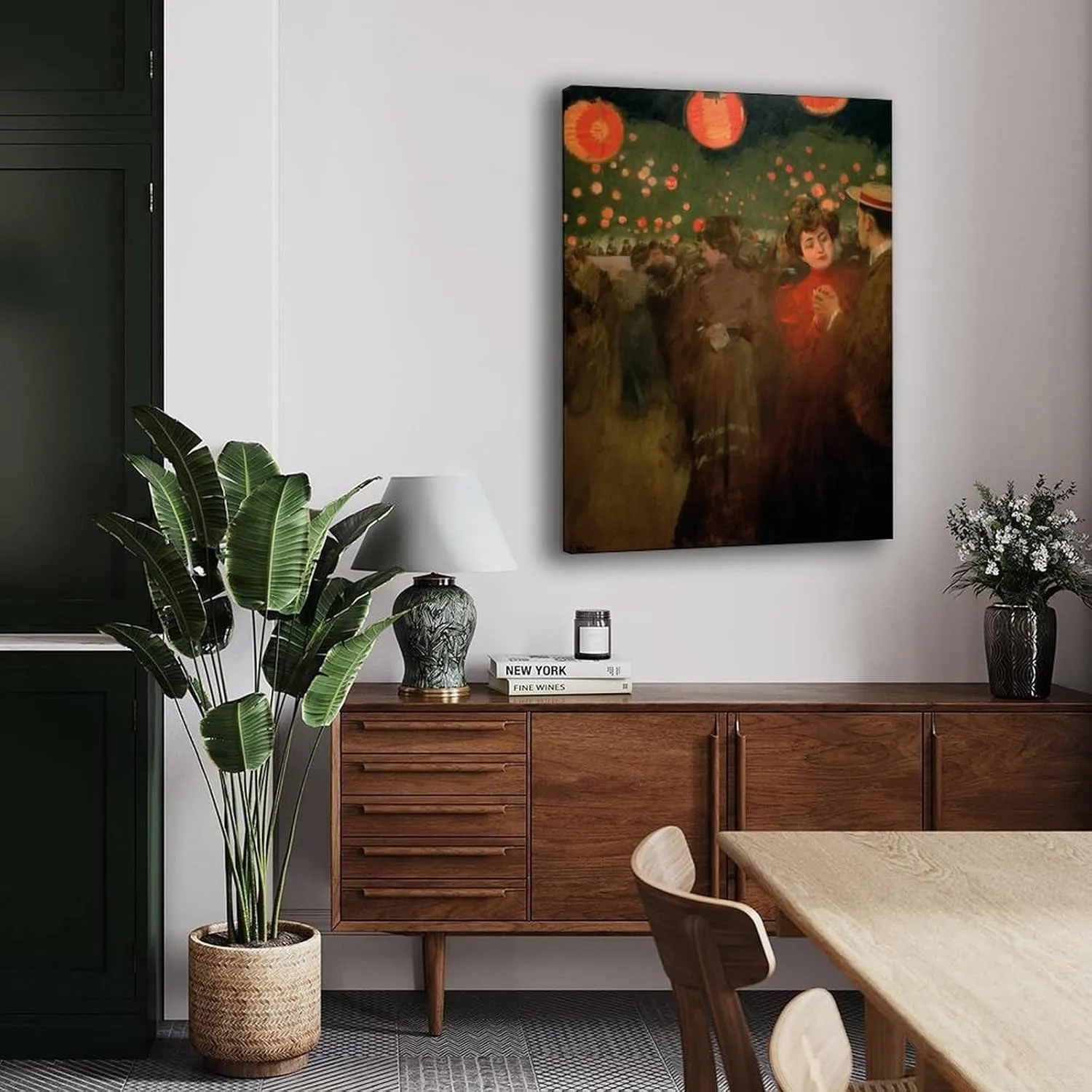 Die Freiluftparty The Open Air Party Ramon Casas Artwork Poster Canvas Painting Wall Art Poster for Bedroom Living Room Decor 12x18inch(30x45cm) Frame-style