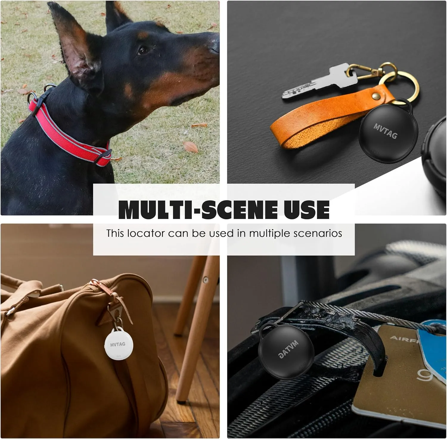 Dog Tracker GPS Collar No Monthly Fee, Real-Time Mini Pet Tracker for Small Medium Large Dogs, Reflective Waterproof Dog Tracking Collar with Bell, Indoor & Outdoor (Only for iOS)
