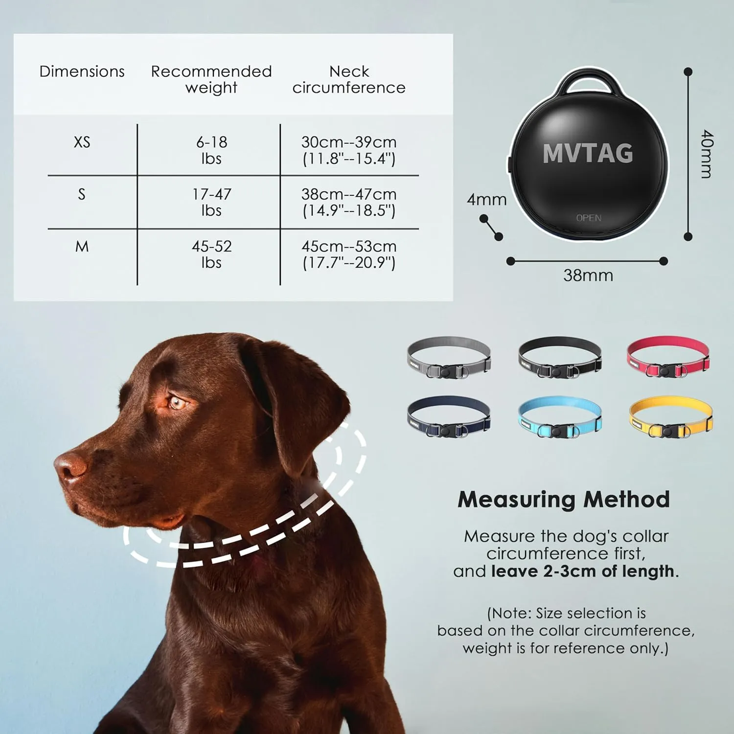 Dog Tracker GPS Collar No Monthly Fee, Real-Time Mini Pet Tracker for Small Medium Large Dogs, Reflective Waterproof Dog Tracking Collar with Bell, Indoor & Outdoor (Only for iOS)