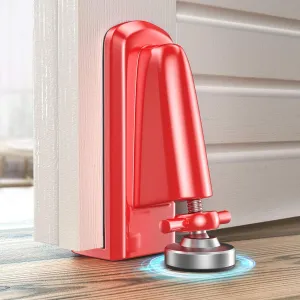 Door Stoppers Security - Portable Door Jammer for Travel Security Anti Theft, Apartment Hotel Door Lock - Protection for Homeowner and Children, Lockdown Device for Women Safety Self Defense (Red)