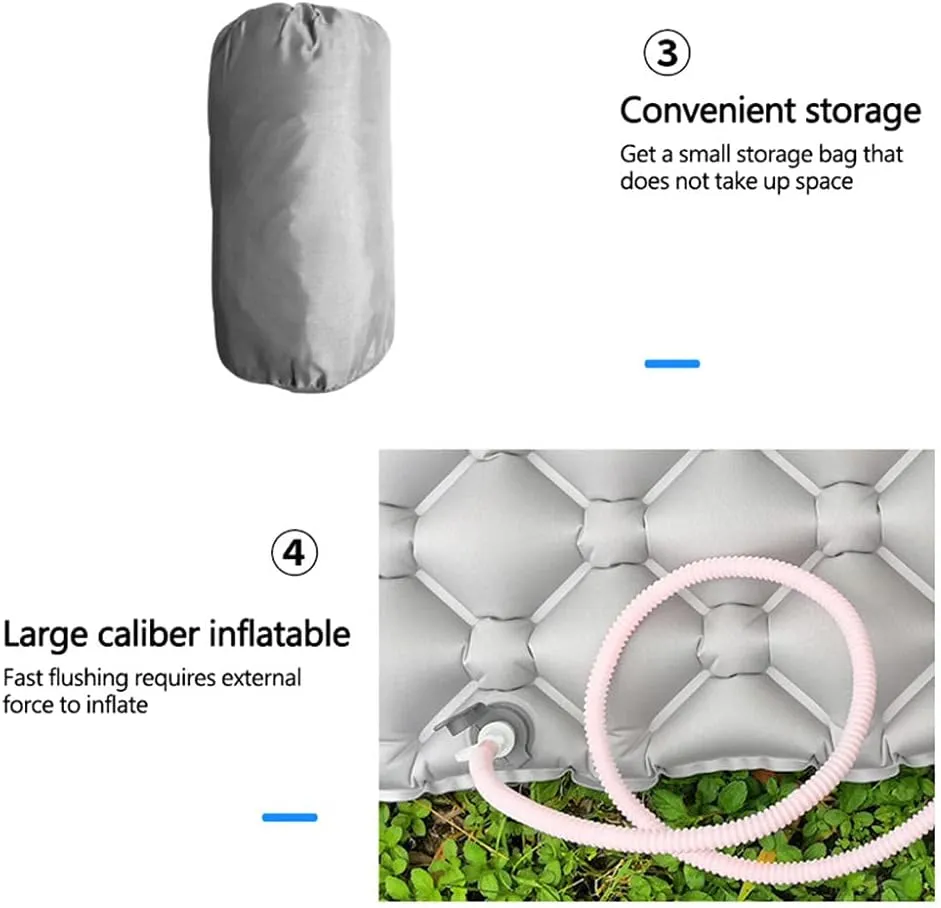 Double Camping Mat, Inflatable Air Mattress Sleeping Mat for 2 Persons, Compact and Lightweight - for Hiking, Backpacking, Tent with Foot Pump