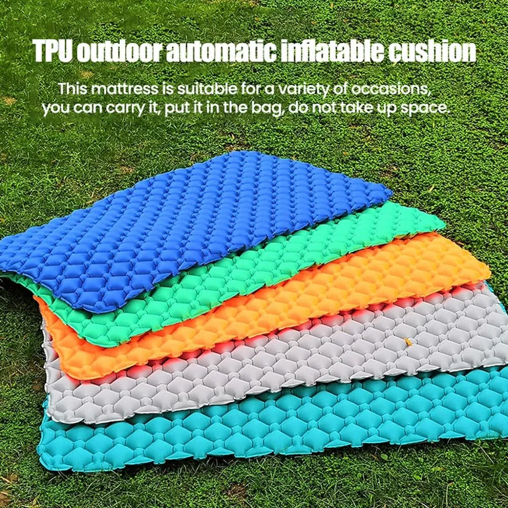 Double Camping Mat, Inflatable Air Mattress Sleeping Mat for 2 Persons, Compact and Lightweight - for Hiking, Backpacking, Tent with Foot Pump