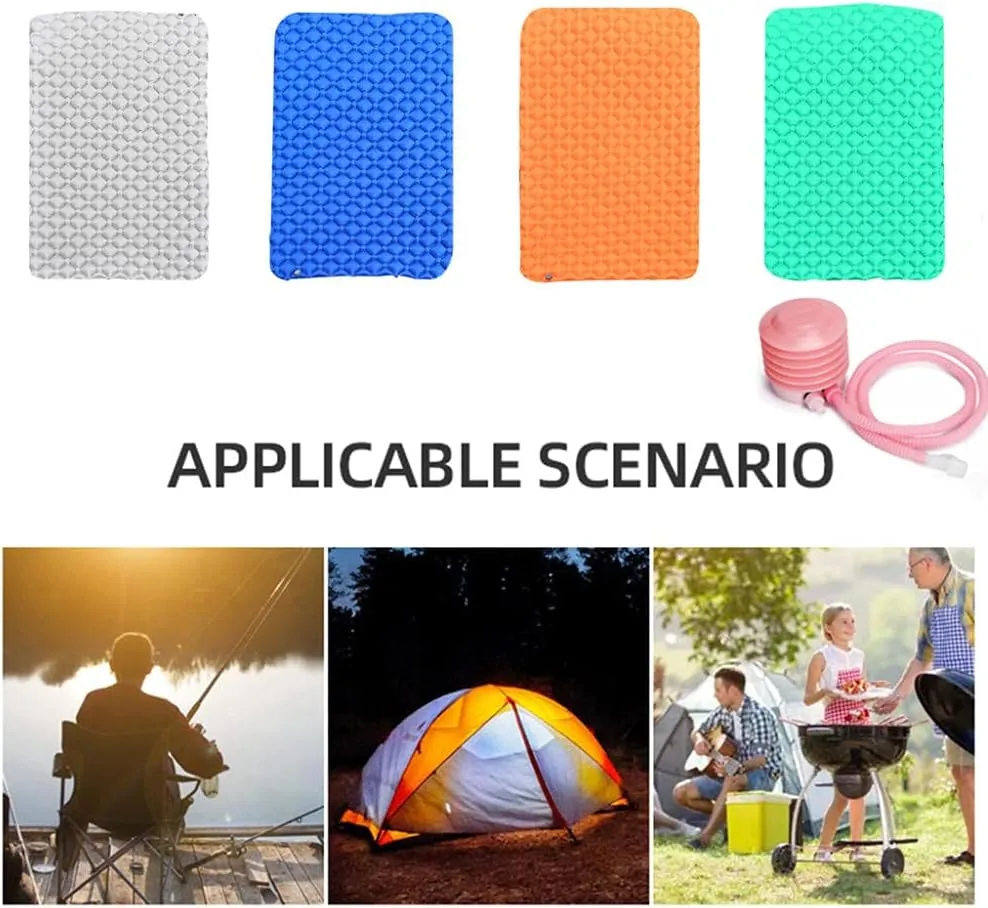 Double Camping Mat, Inflatable Air Mattress Sleeping Mat for 2 Persons, Compact and Lightweight - for Hiking, Backpacking, Tent with Foot Pump