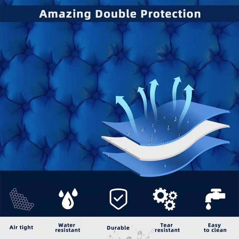 Double Self Inflating Camping Mat Portable Foldable Inflatable Mattress(C)