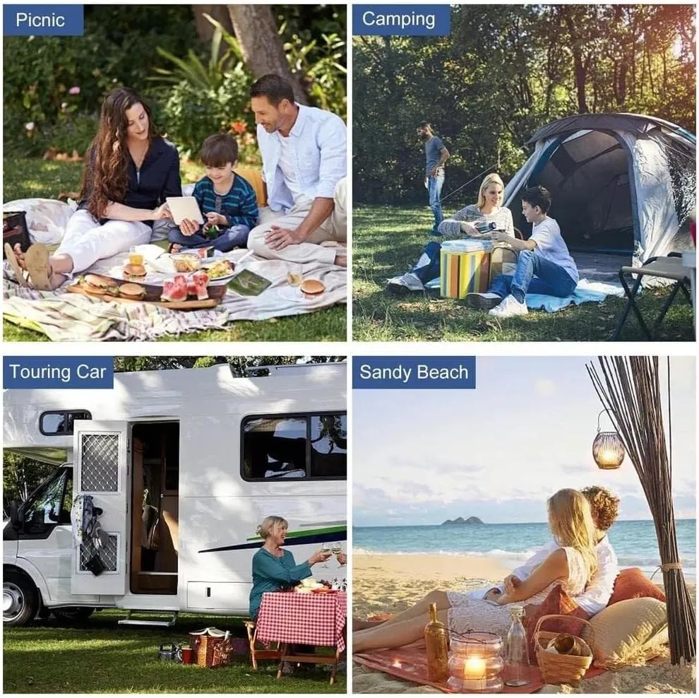 Double Self Inflating Camping Mat Portable Foldable Inflatable Mattress(C)