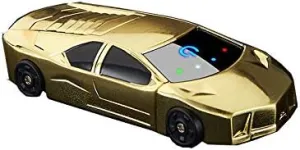 Dual Arc Plasma Lighter - Windproof, Touch-Start with LED Light, USB Rechargeable, Car Shape, Novelty Electric Lighter (Gold)