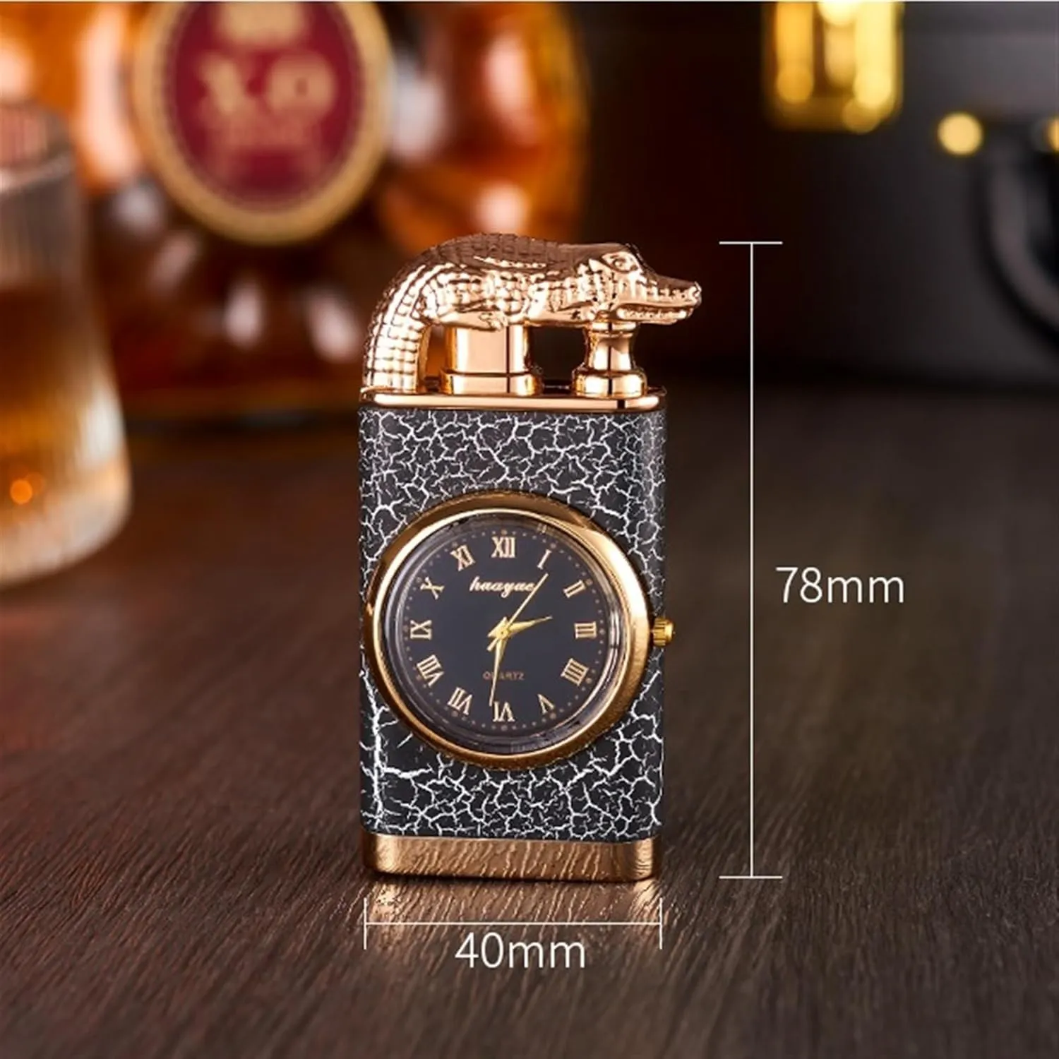 Dual Flame Butane Lighter, Creative Dial Inflatable Lighter 2 in 1 Windproof Portable Adjustable Refillable, Metal Lighter for BBQ, BBQ, Fireplace, Camping, Gifts (Color : D)