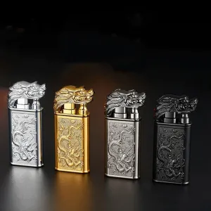 Dual Mode Torch Lighter - Switchable Jet/Soft Flame with Vortex Windproof Technology, Refillable Butane Gas System in Ergonomic Design, Premium EDC Fire Starter for Cigar Sessions(#3)