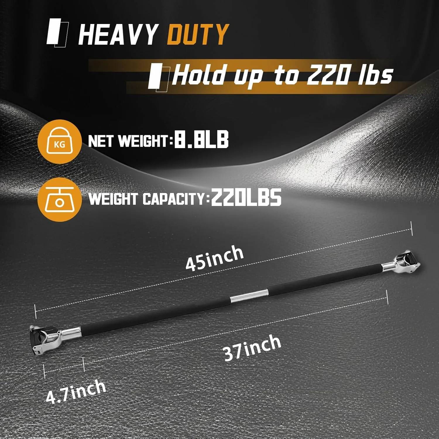 Dumbbell Barbell Converter Bar Set, Adjustable Dumbbell Converter for Home Gym, Compatible with Most Dumbbells Including BowFlex, All-Steel Bar, Supports Up to 220 lbs for Weight Lifting