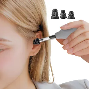 Ear Pressure Relief Suction Device, FSA/HSA Eligible, Migraine and Headache Relief Products, Airplane Ear Pressure Relief Through Inner Ear Pressure Balance, Reduces Tension, with 3 Sizes of Earplugs