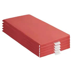 ECR4Kids SoftZone Rainbow Rest Mat, 2in, Sleeping Pad, Red, 5-Piece
