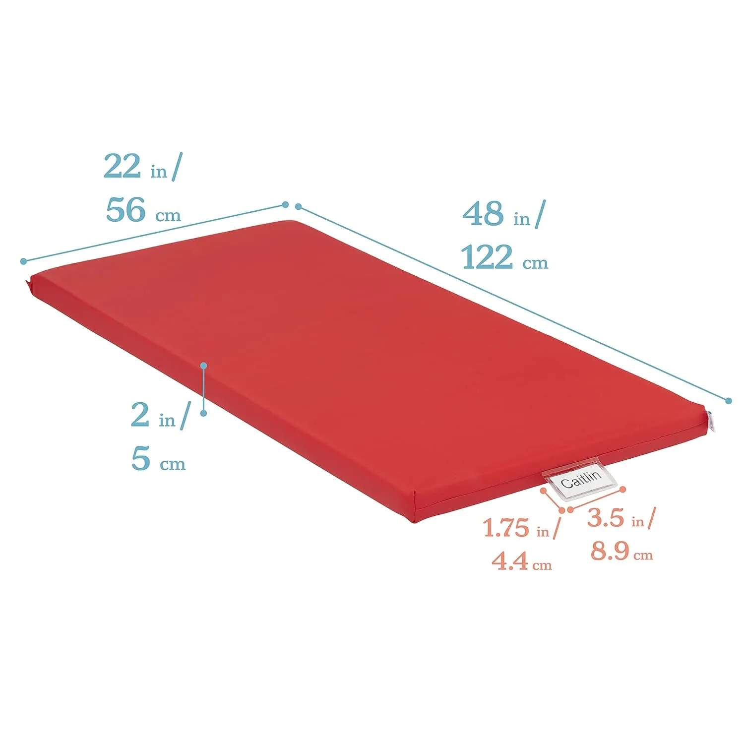ECR4Kids SoftZone Rainbow Rest Mat, 2in, Sleeping Pad, Red, 5-Piece