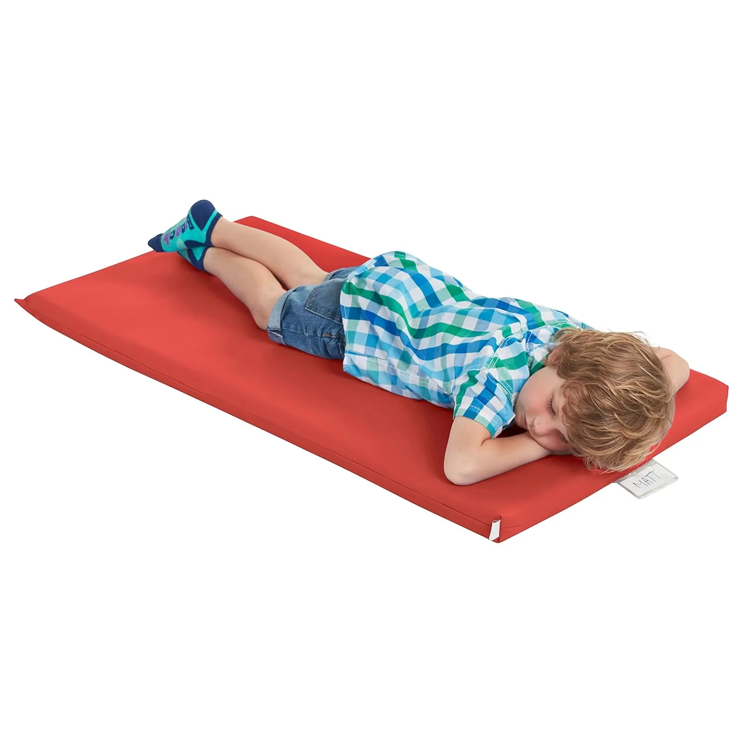 ECR4Kids SoftZone Rainbow Rest Mat, 2in, Sleeping Pad, Red, 5-Piece