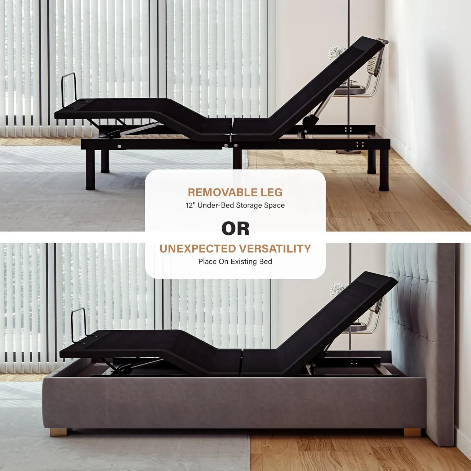 EGOHOME Adjustable Bed Frame Twin XL and 12 inch Gel Cooling Memory Foam Mattress Set, Electric Foldable Metal Bed Base with Wireless Remote, Head and Foot Incline, Zero Gravity Mode, Twin XL Size