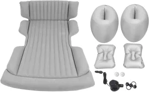Ejoyous SUV Air Mattress, Inflatable Car Back Seat Sleeping Bed Thickened Flock Travel Camping Mattress with 2 Pillows and Electric Pump for Home Car SUV Trunk
