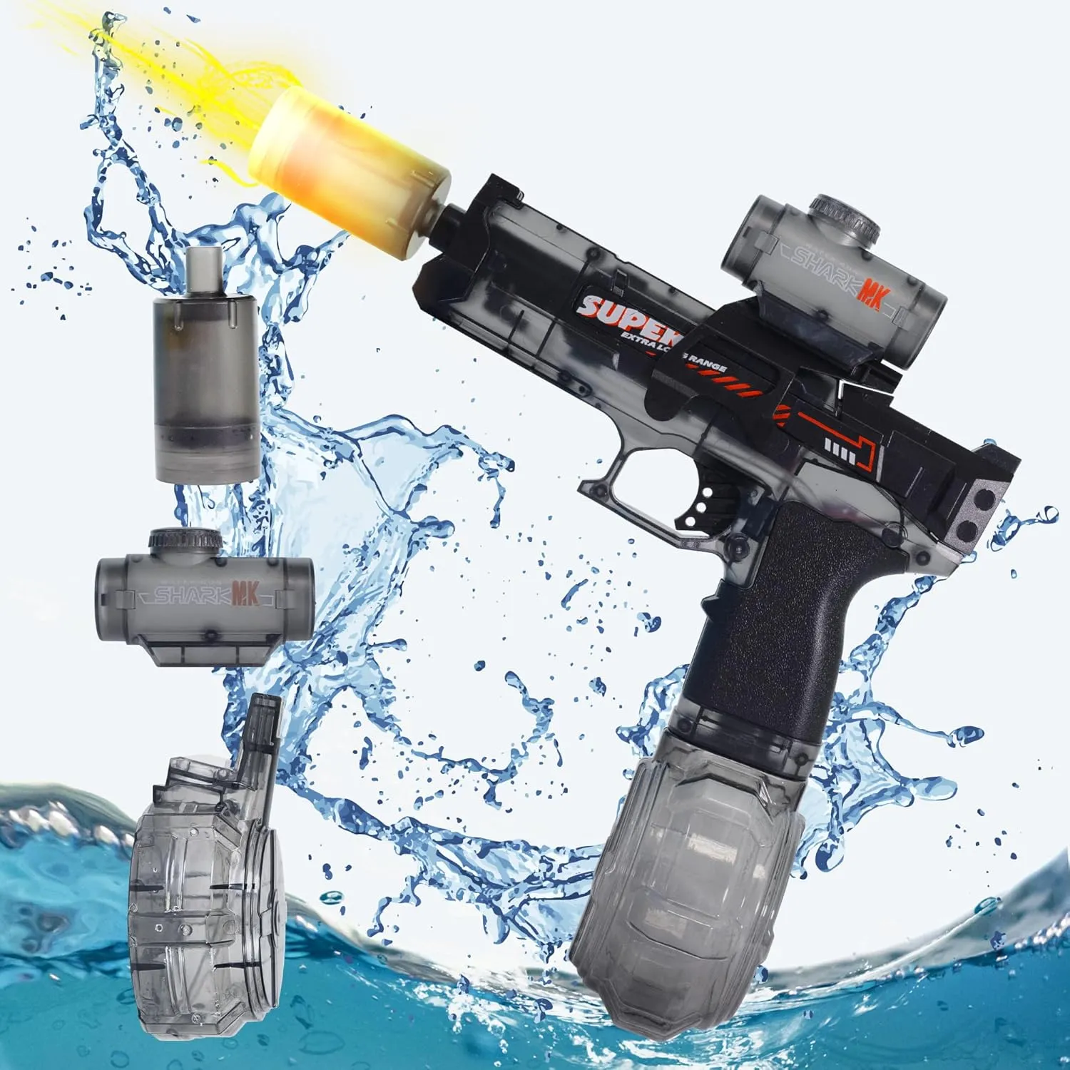 Electric Water Gun for Kids Ages 8-12-Automatic Water Gun with Automatic High Power, Long Range 28-32 FT,Beach Toys for Summer Outdoor Fun, Black