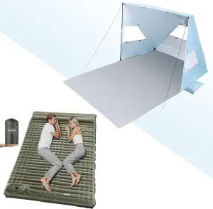 Elegear Easy Setup Beach Tent and Elegear Sleeping Pad for Camping Full Size Bundle